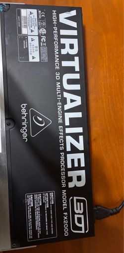 Behringer Virtualizer Pro FX2000 Multi-Effects Processor – Rack Mount