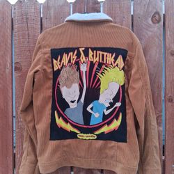 Brown Corduroy With Beavis N Butthead Back Patch 