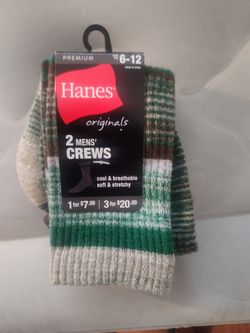 Hanes Originals Men's Crew Socks 2-Pack