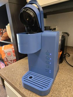 Keurig K-Express Essentials Single-Serve K-Cup Pod Coffee Maker in Pacific Blue.