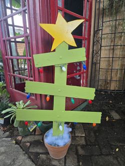 Handmade Lighted "Charlie Brown" XMAS Tree