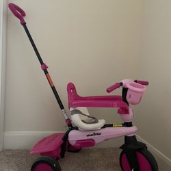 3-in-1  Pink Toddler Stroller Tricycle Baby Trike