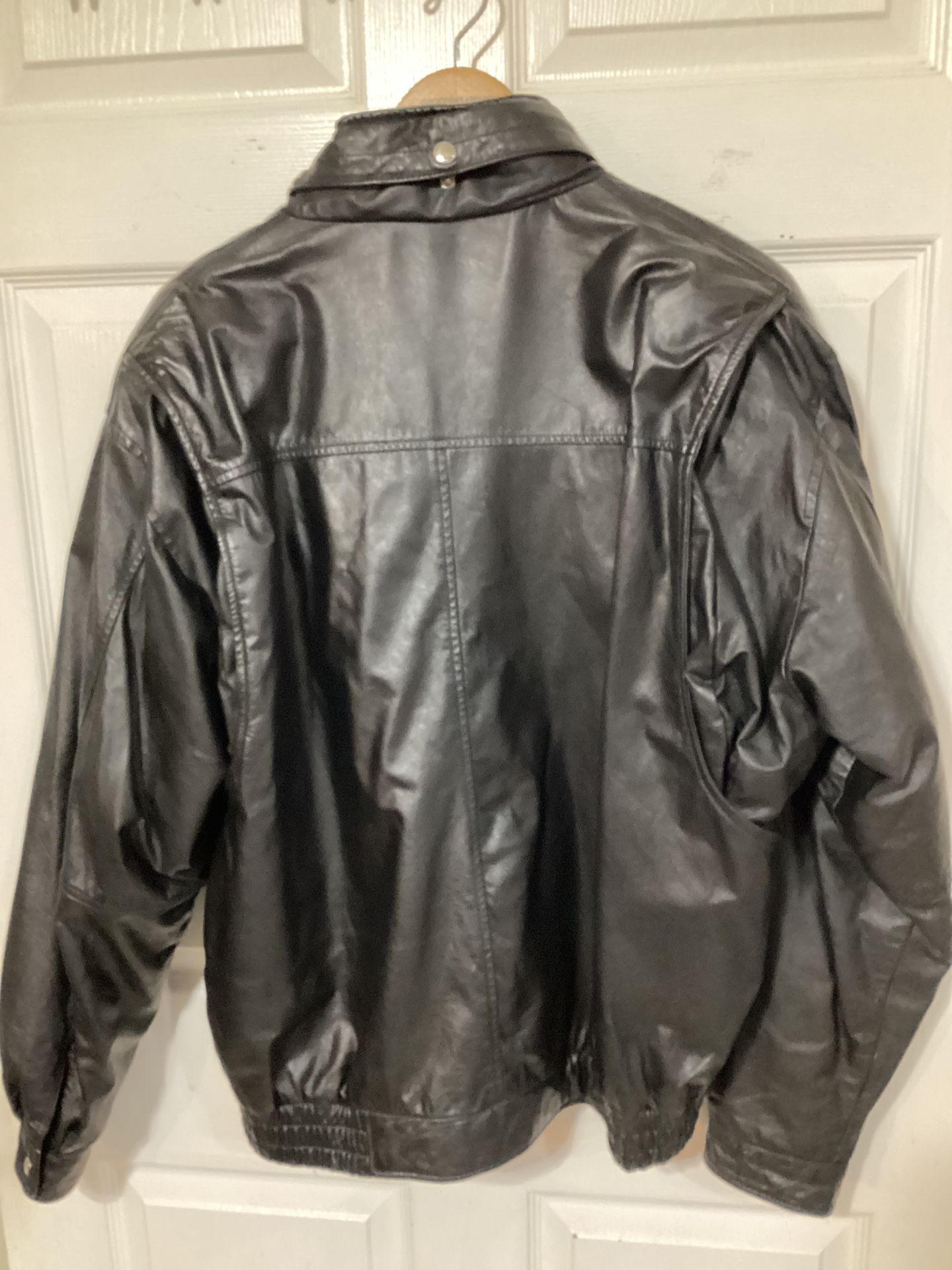 Torriani Leather Men’s Black Vintage Jacket - Size 46L