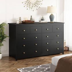 EnHomee Dresser for Bedroom with 10 Deep Drawers Wood Black Dresser & Chests  for Bedroom with Smooth Metal Rail Modern Dressers for Bedroom,Entryway for  Sale in Alta Loma, CA - OfferUp