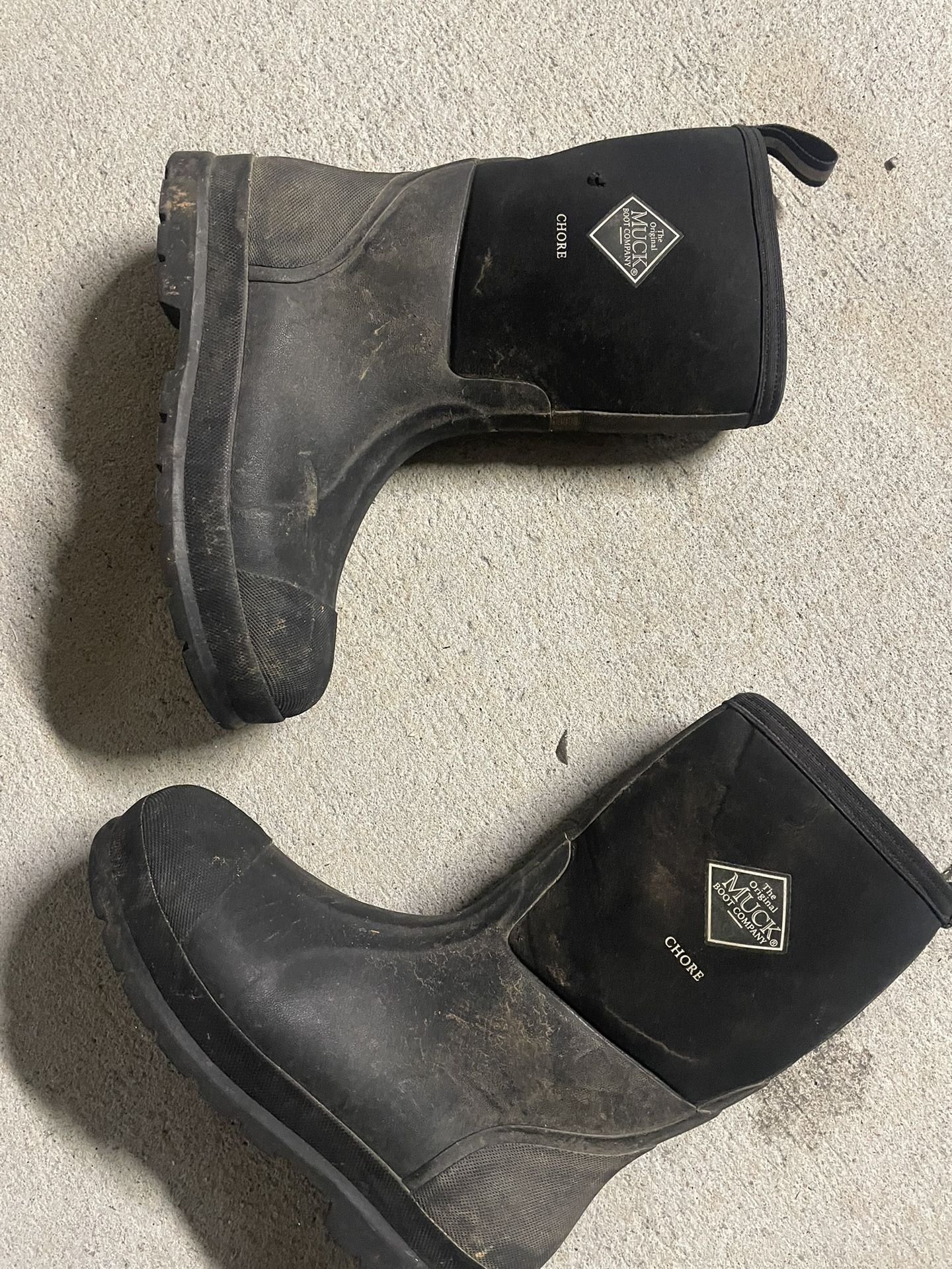 The Original Muck Boot Company Chore Mid Waterproof Work Boots for Men 10 Black