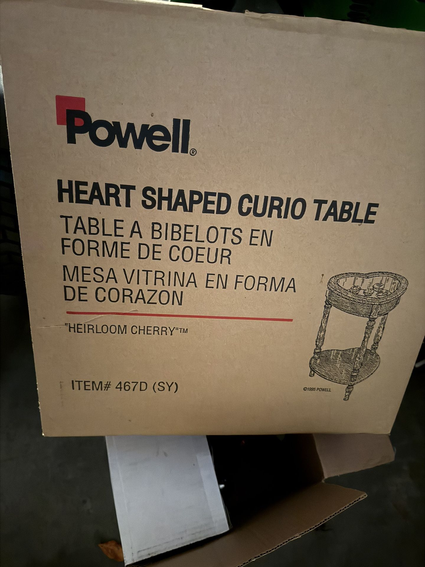 Heart Shaped Curio Cabinet