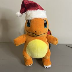 Pokemon Charmander Plushie (Christmas Hat Cosplay)
