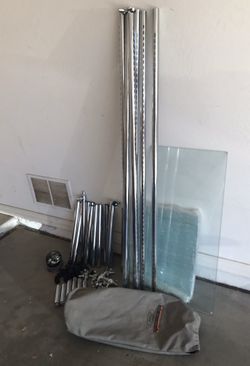 Metal and Glass Display Shelves