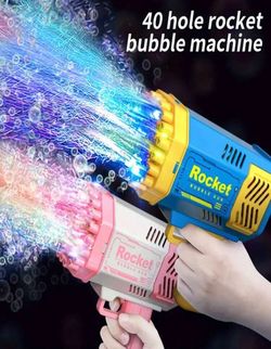 Handheld Automatic Bubble Blower Toy, Electric Bubble Gun Launcher For Kids, Bubble Machine [No Batteries, No Bubble Solution]