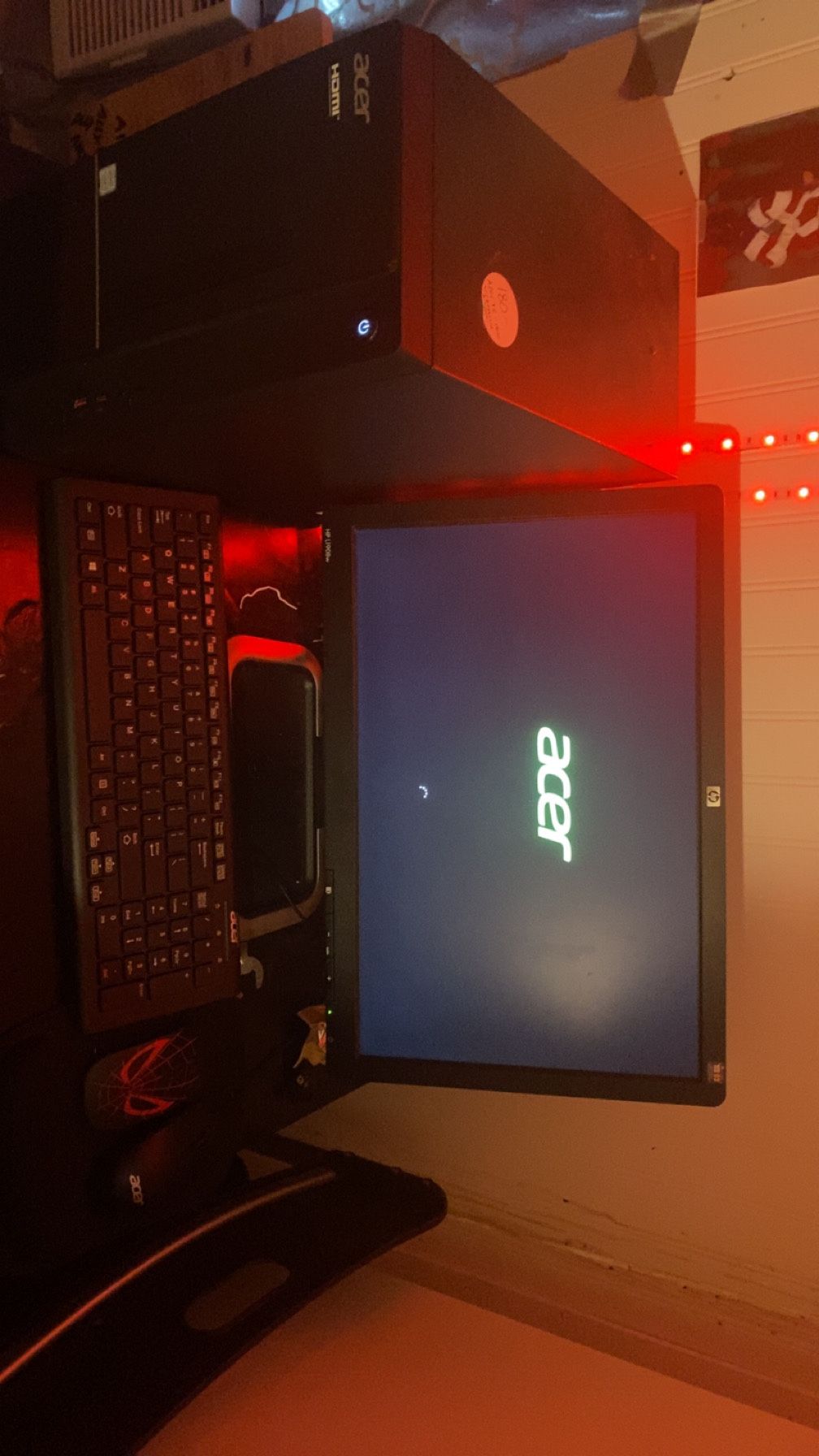 Acer Computer Monitor And Set Up With 2 Computers Mouses