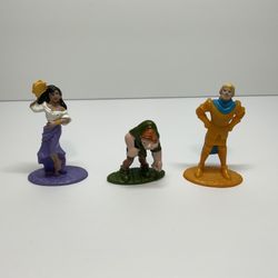 Vintage Disney Hunchback Of Notre Dame PVC Figure Cake Topper Lot of 3 Toys