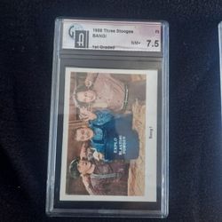 1959 Three Stooges Bang! Nm+ 7.5 1st Graded Card 1959 Three Stooges Round She Goes NM-MT 8