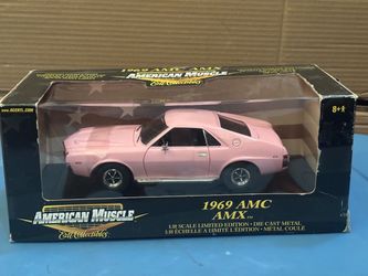 Ertl American Muscle 1969 AMC AMX 1:18 Scale Diecast Car LE Pink Limited Edition