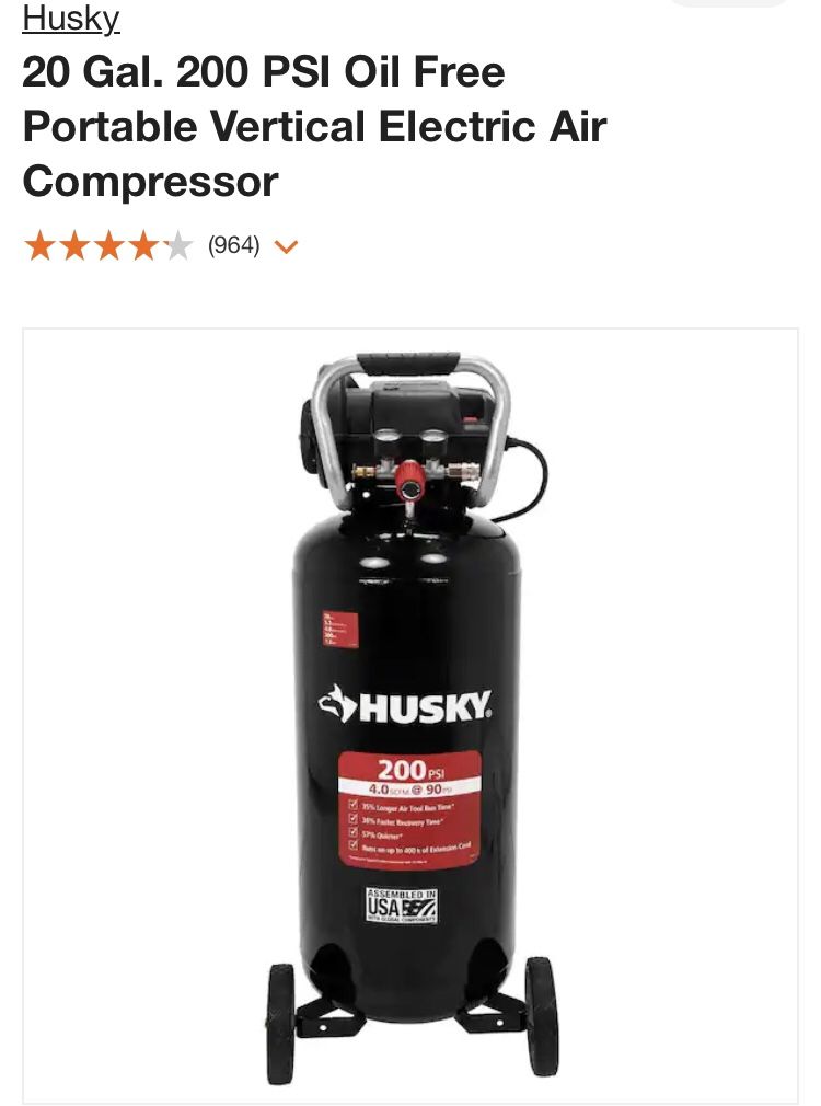 20 Gallon Air Compressor