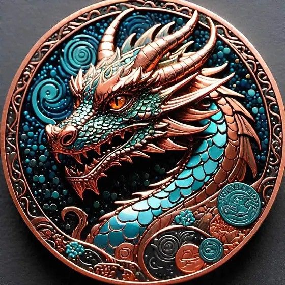 🔥NEW PROOF EDITION🔥2024 Copper Lunar Dragon 33g In CAPSULE LIMITED AVAILABLE