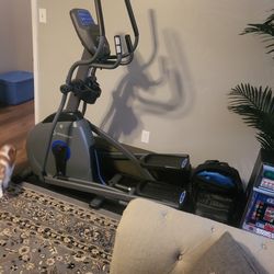 Like New Elliptical Exercise Machine With Bluetooth Flat Ellipse Horizon Brand Workout Machine Treadmill