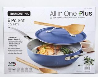 Tramontina ceramic non stick 5qt all in one 5pc set 4.7l