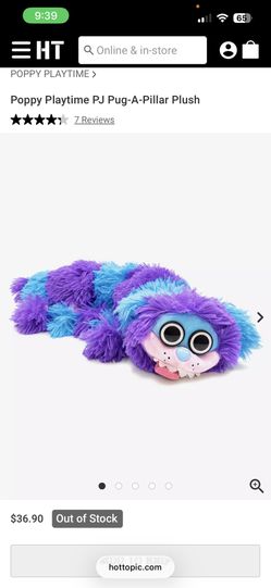 Poppy Playtime Pug A Pillar Plushy Toy