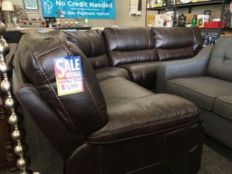 Leather Sectional, Brand new
