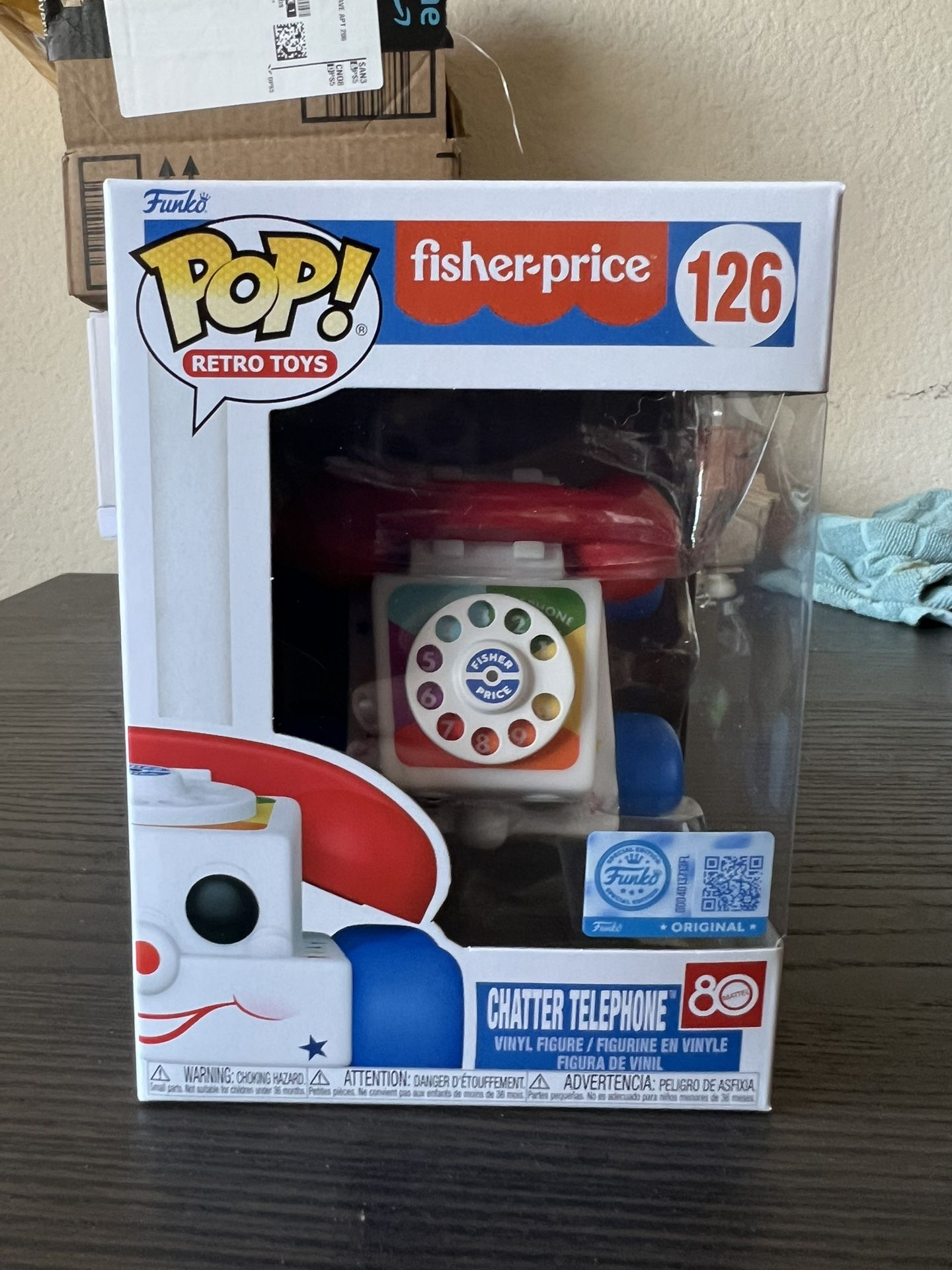 NEW IN HAND EXCLUSIVE Chatter Telephone Funko Pop #126 Retro Toys Fisher-Price