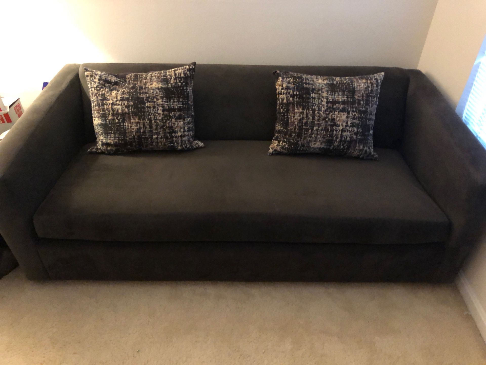 Pull Out Sofa W/Decorative Pillows