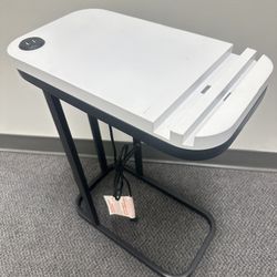 Side Table with USB Charging and Device Stand Features (defected)