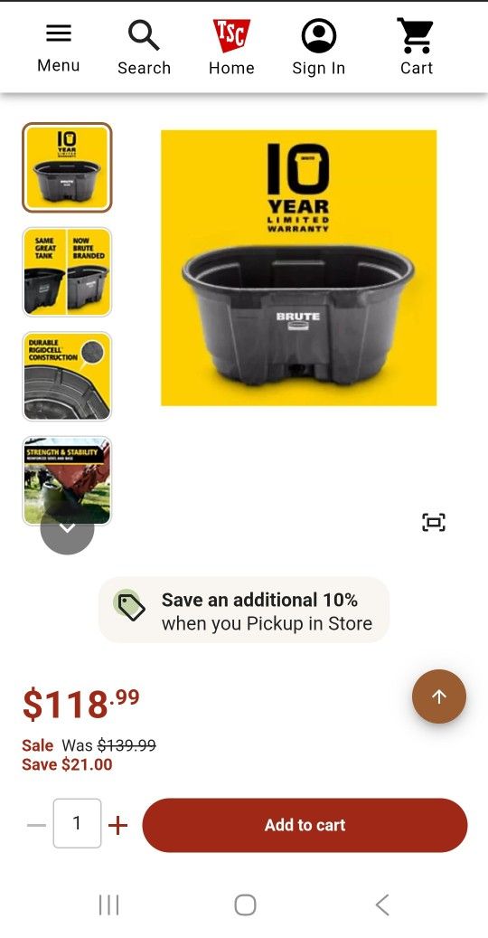 Rubbermaid 100 Gallon Tub With Drain Plug
