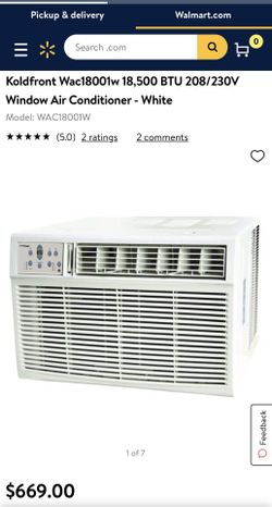 AC Koldfront Window Air Conditioner Model Wac18001W