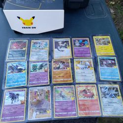 They all Are Pokémon Celebration Stamp Some Trick & Trade Brand New Cards Collection all Holo glowing Cards all for $499 or best offer