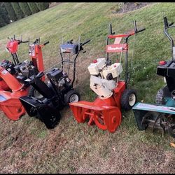 Good inventory of snowblowers more than four available