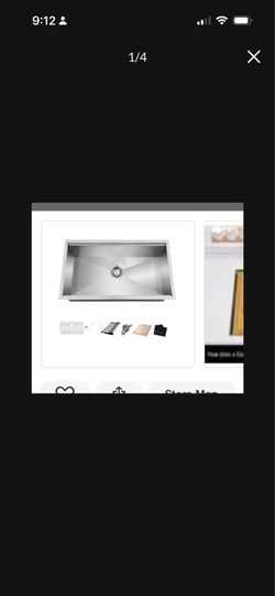 30x19x10  GLACIER UNDERMOUNT  SINGLE TUB  KITCHEN SINK W ACCESSORIES NEW