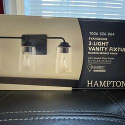 BRAND NEW Hampton Bay Bathroom Vanity Light – Modern Bronze (Retails $70)
