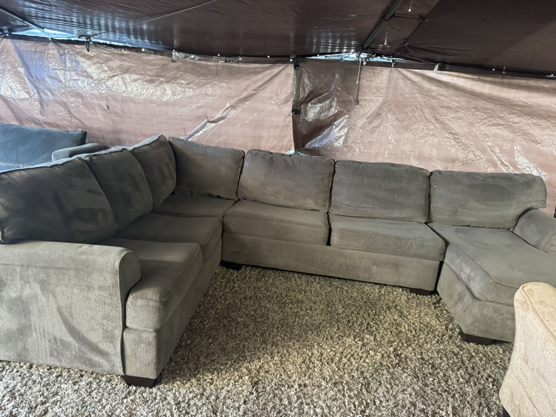 Gray couch great condition clean we sell all the time delivery $40 local