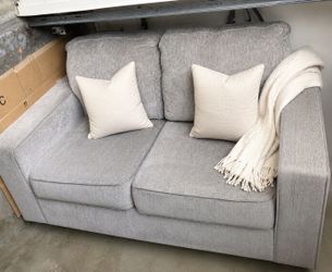 Modern Gray Loveseat Sofa – Barely Used