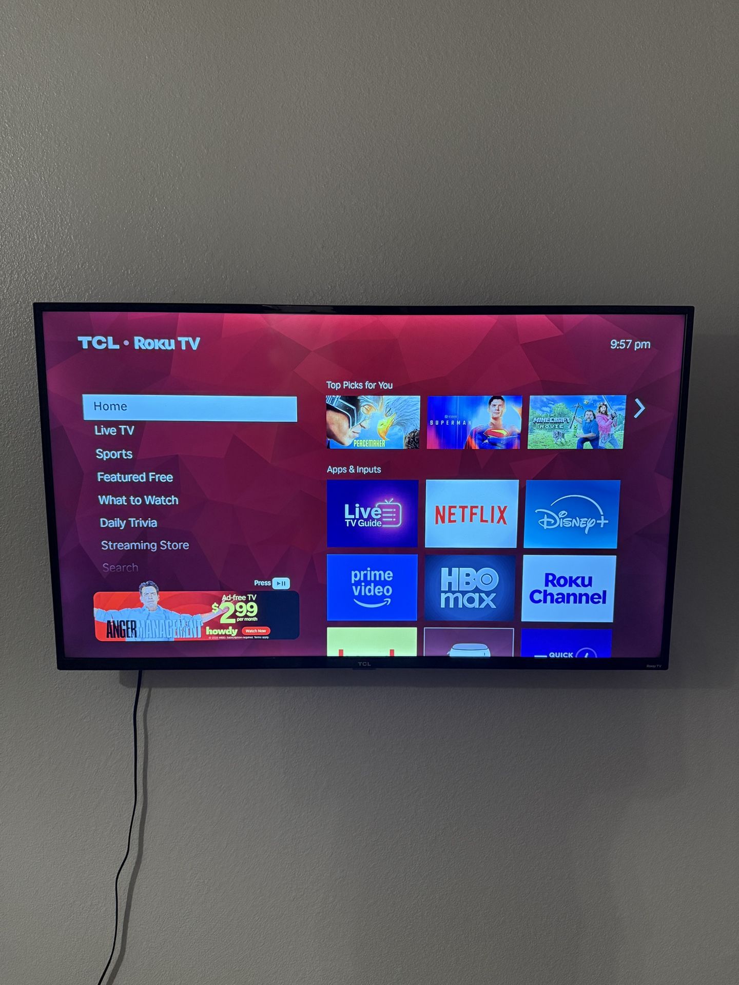 51” Smart TCL Roku TV