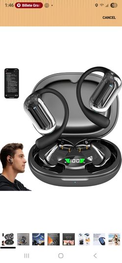 Pro - Al Translation Earbuds Real Time 144 Languages, Open-Ear Wireless Earbuds, Translate Ear Buds for Travel Business Learning HD Sound with Chargin
