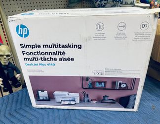HP - DeskJet Plus 4140 Wireless All-In-One Inkjet Printer - White