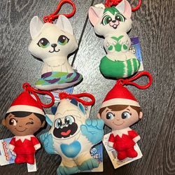 Elf on Shelf plush pals clips lot of 5 Yeti Bogie Wolf Boy New