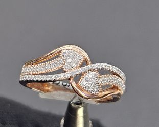 HEART LOOP Rose Gold Ladies Diamond Ring 