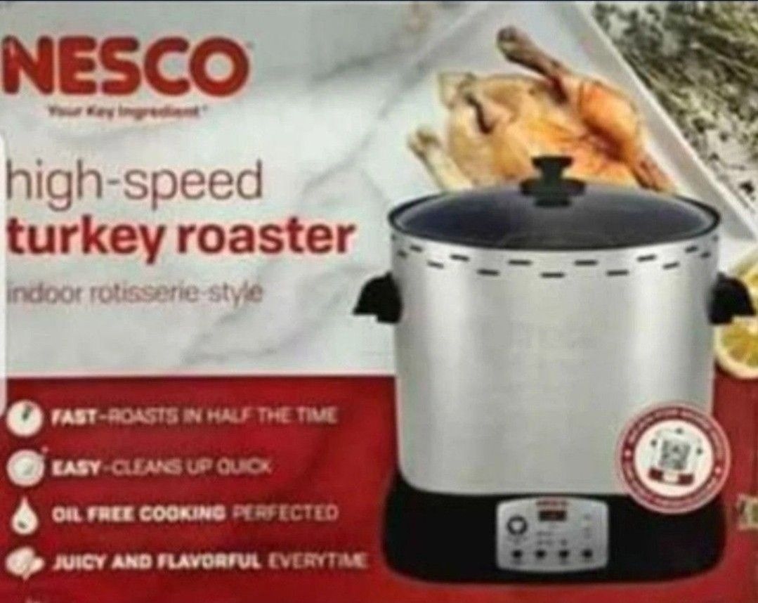 TURKEY ROASTER. Indoor Rotisserie style. OIL-FREE NESCO HIGH-SPEED