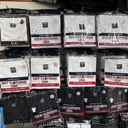 Black and white tees