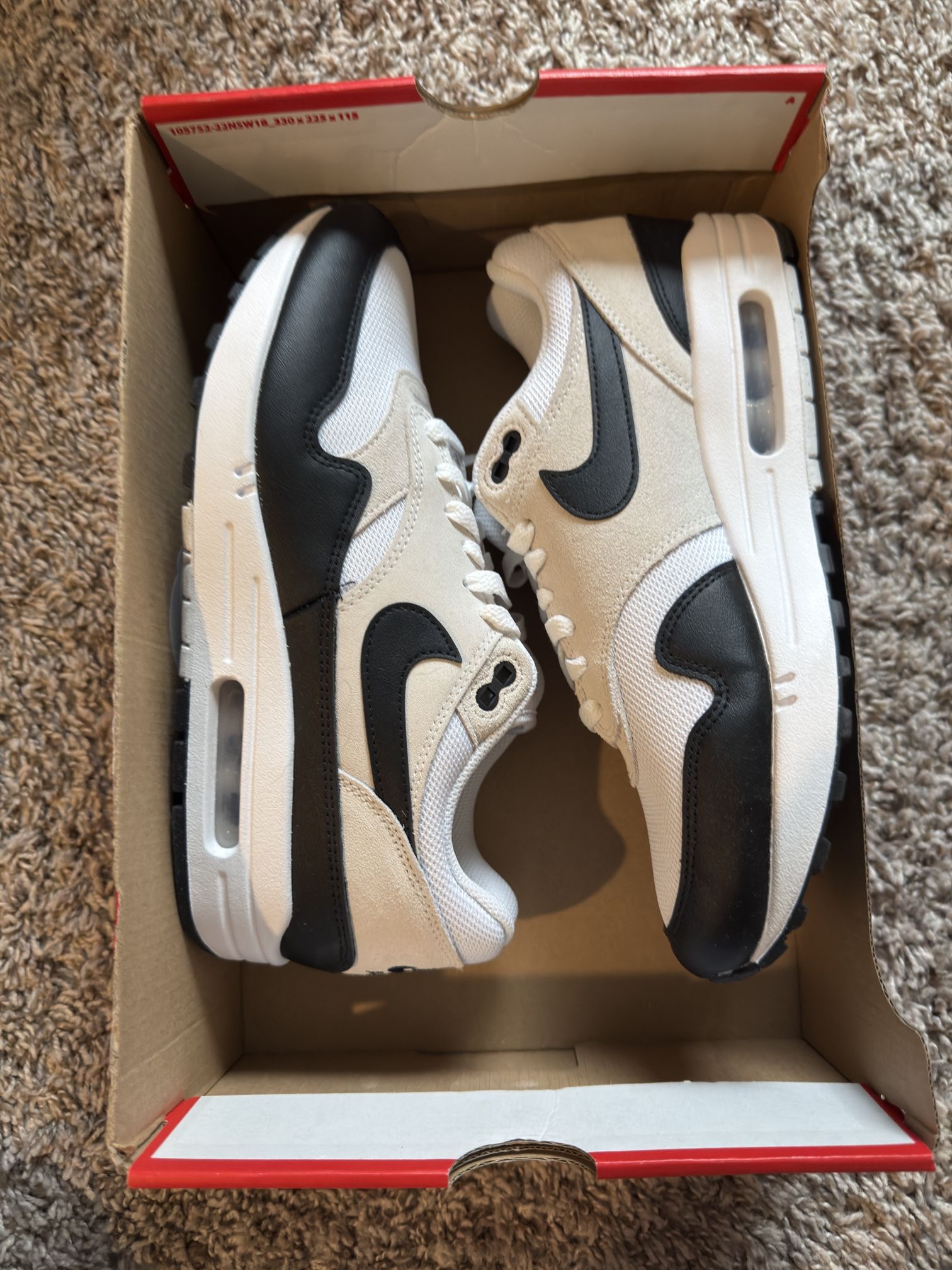 Nike Air Max 1 ESS (White / Black) - Men’s Size 9 | Like New