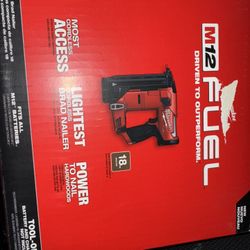 M12 Fuel 18 Gauge Compact Brad Nailer 
