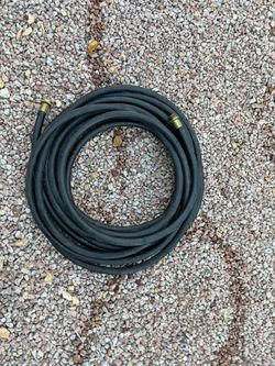 Black Rubber Garden Hose with Brass Fittings 62 feet long