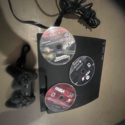 PS3 Slim 320 Gig W Games And Controller