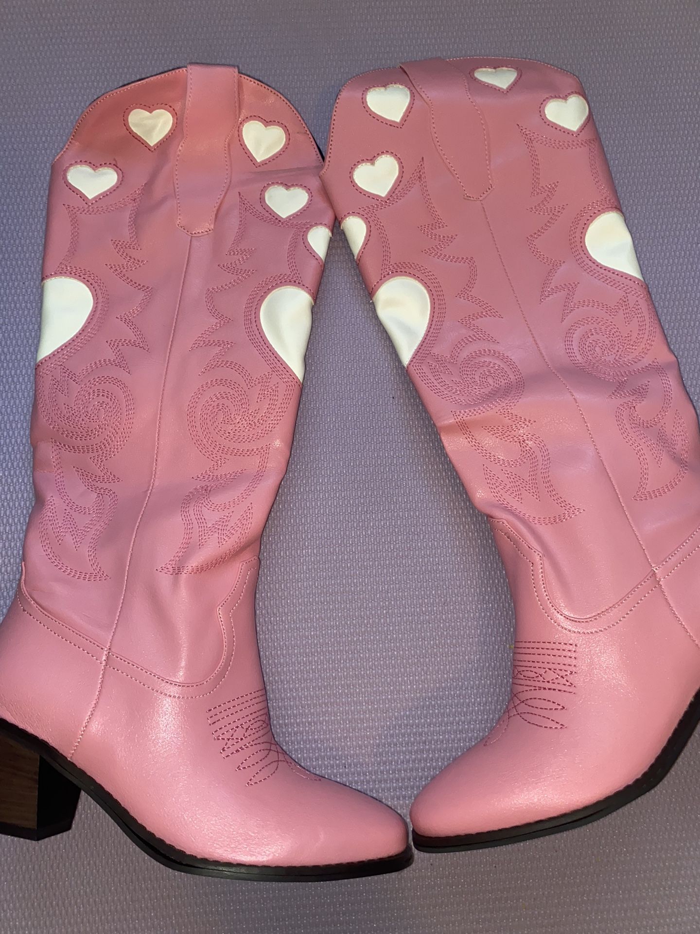 Halloween Costume Boots/ Barbie / Cowboy / Pink / Hearts