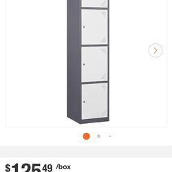 Tall Metal Storage Locker Cabinet – 4 Door Steel Locker