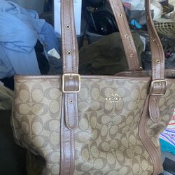 Real Authentic Coach Tote Leather Purse