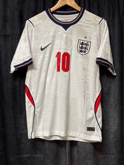 ENGLAND JUDE BELLINGHAM #10 SOCCER JERSEY WHITE HOME SHIRT MEN M NIKE