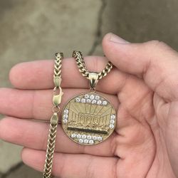 Franco Gold Chain Pendant 10k